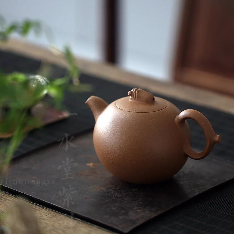 

★monohydrate hall are recommended pure manual and old mud fruit pot of 300 ml of big material make tea pot of household