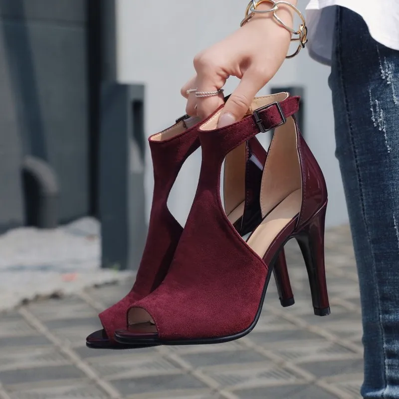 Женские босоножки в стиле пэчворк модные летние на очень высоком каблуке с