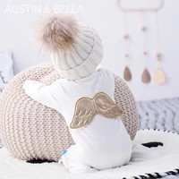 spring autumn long sleeve angel wings baby clothes 0 18 months fashion newborn cute one piece baby rompers girls boys bodysuits