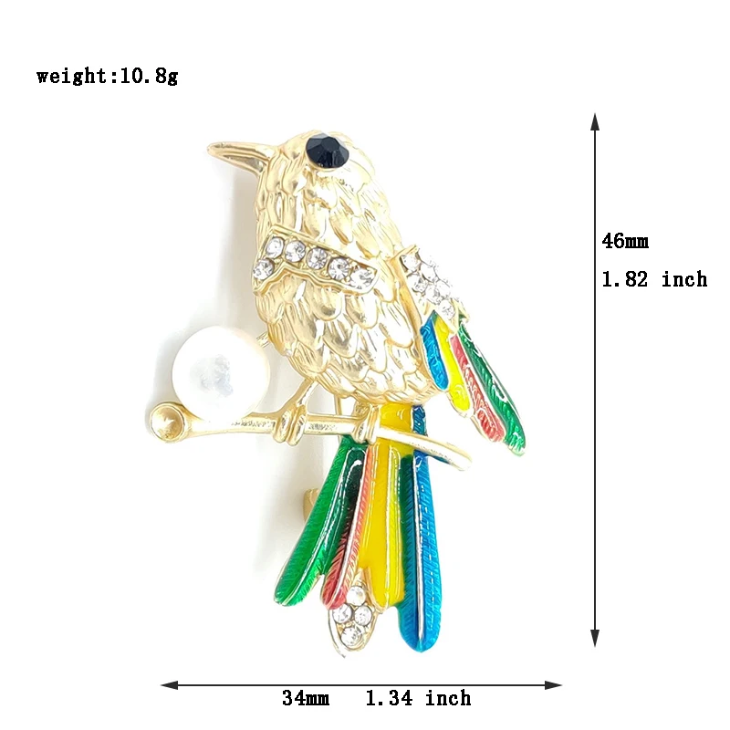 

PD BROOCH Korean Version of Micro Inlaid Zircon Brooch Bird Brooch Unisex Brooch Clothing Accessories Brooches Gift Jewelry