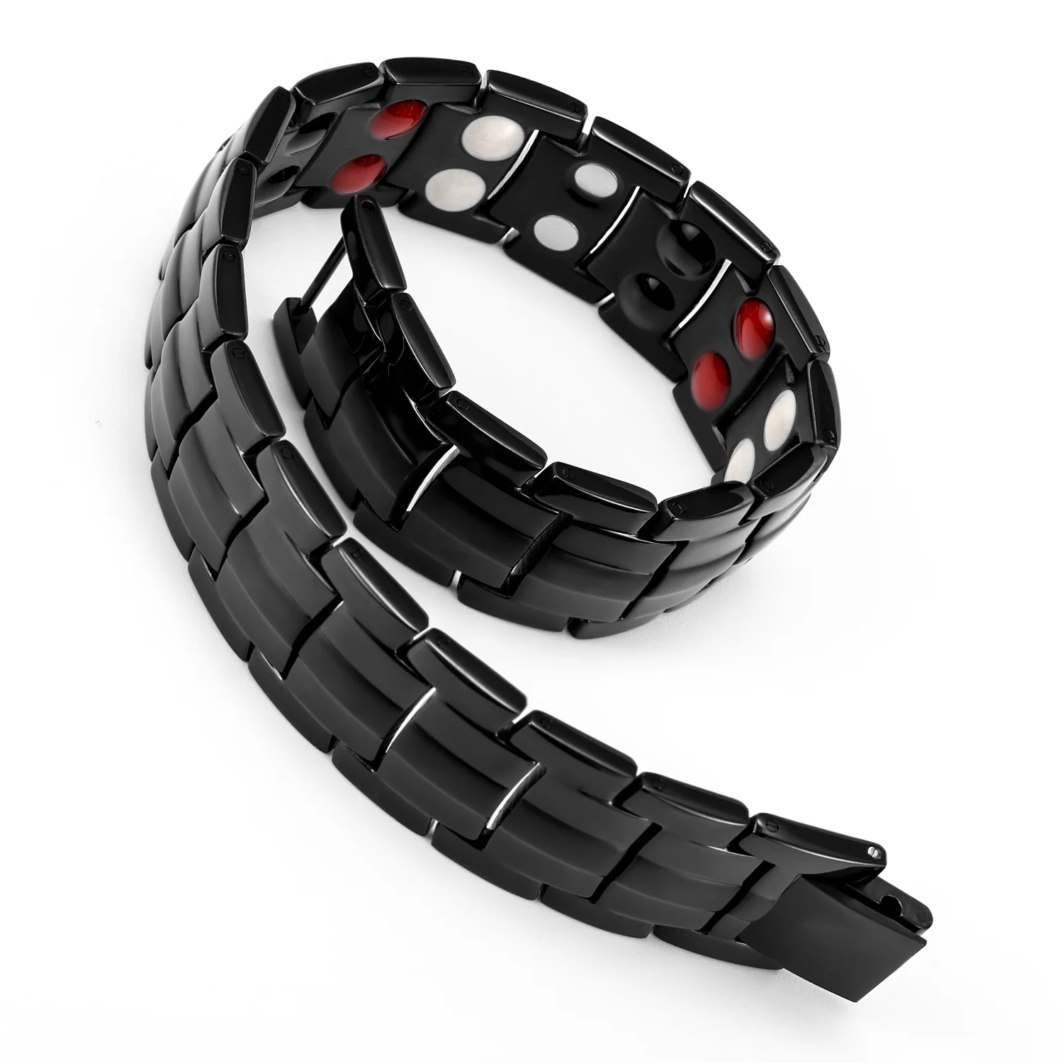 Браслет для магнитной терапии модный мужской двухрядный прочный браслет с