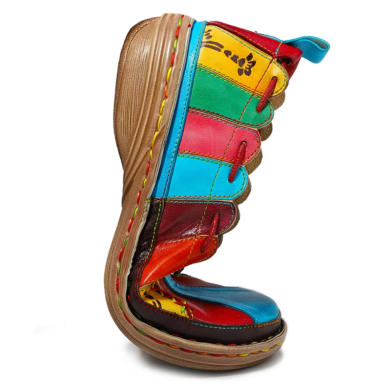 SONDR/bohemian chaussures femmes nouveau/2019 г. женские туфли на танкетке из натуральной кожи