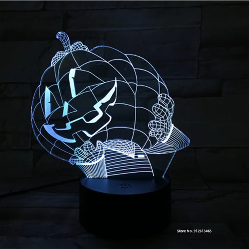 

Креативный светильник на Хэллоуин, Череп, тыква, привидение, украшение для вечерние, Светодиодный светящийся ночник, меняющий цвет, детский ...