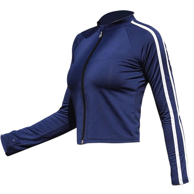 Женская спортивная куртка для бега байкерское пальто с длинным рукавом