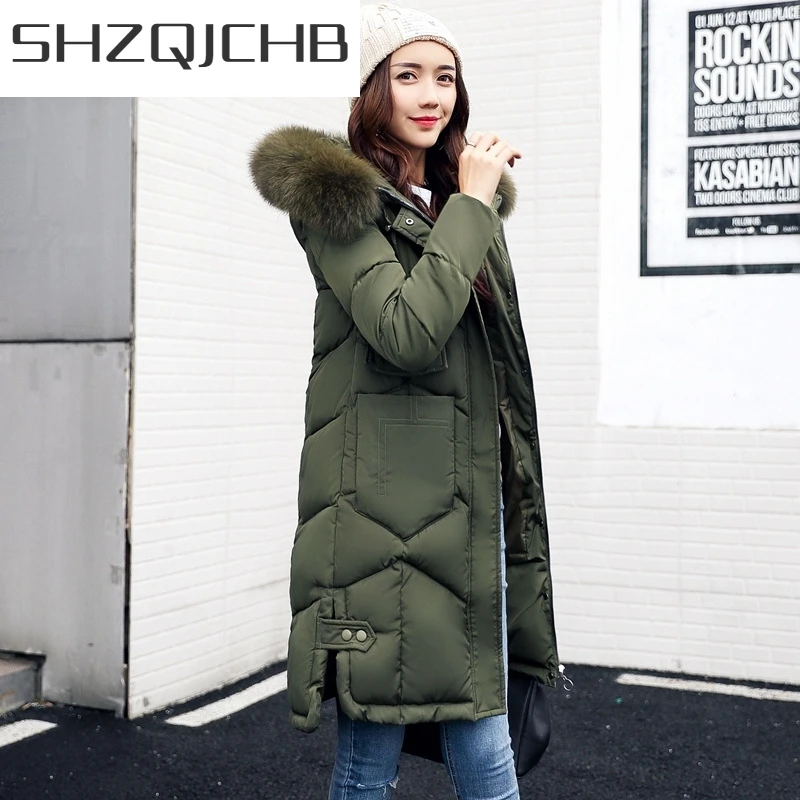 

JCGB 2021 Coats Female Winter Jacket Women Fur Hooded Thick Warm Long Coat Plus Size Outwear Parka Ladies Chaqueta Feminino LWL
