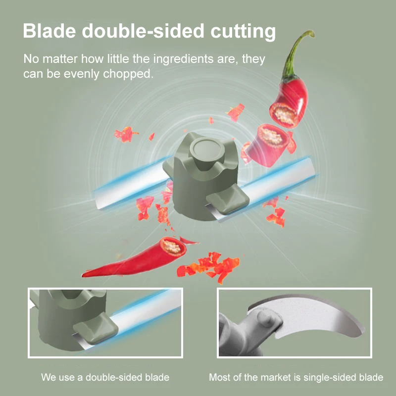 

Mini Manual Blade Garlic Chopper Crusher Multifunction Spin Food Grinder Mincer Shredder For Fruit Vegetable Kitchen Tools