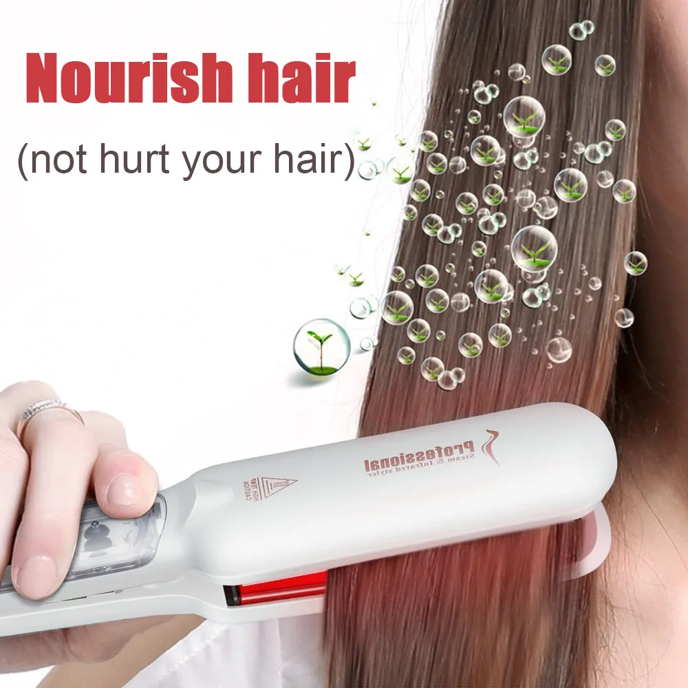 Инфракрасный паровой выпрямитель для волос салон 2 дюймов широкая пластина утюга