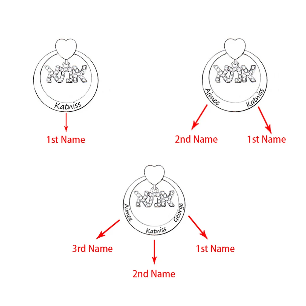 Sweey Прямая поставка индивидуальное женское ожерелье с выгравированным ивритом