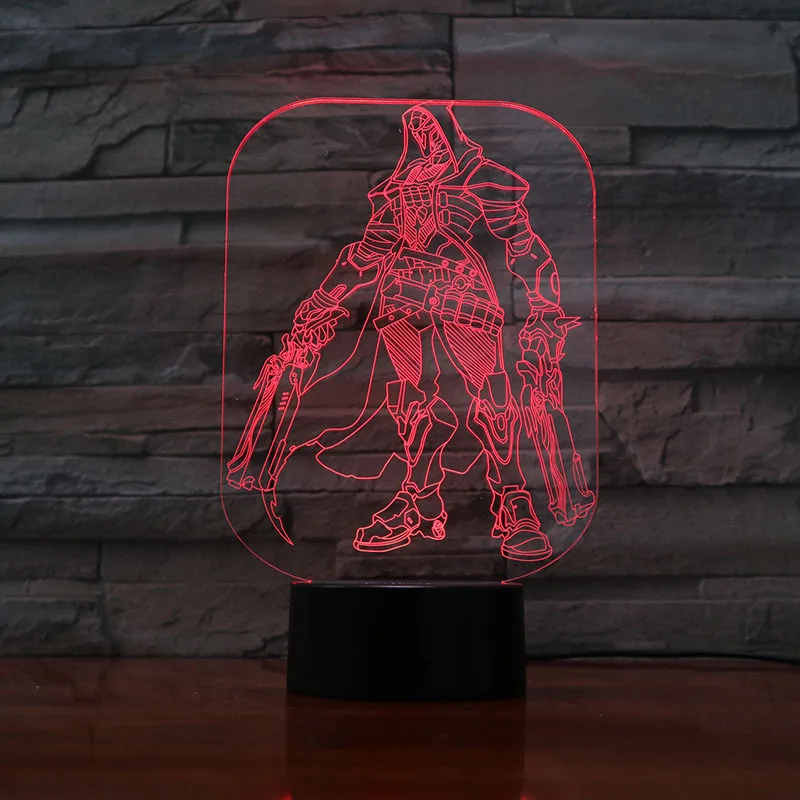 Ночник игровой Overwatch для мальчиков светодиодная лампа RGB с изменяющимся цветом в