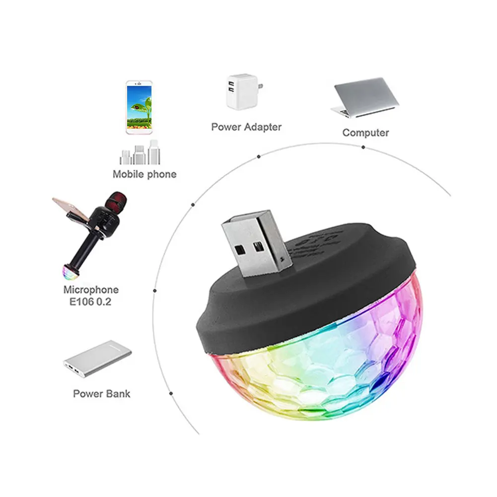 1 комплект Клубная сценическая панель USB простое использование Led Голосовое