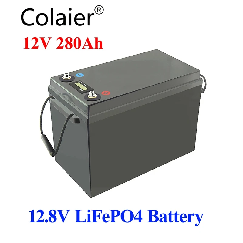

Литиевые аккумуляторы Colaier 12 В 280Ah LiFePO4 BMS, 3000 циклов, для домов на колесах, камер, гольф-мобилей, внедорожников, солнечных батарей