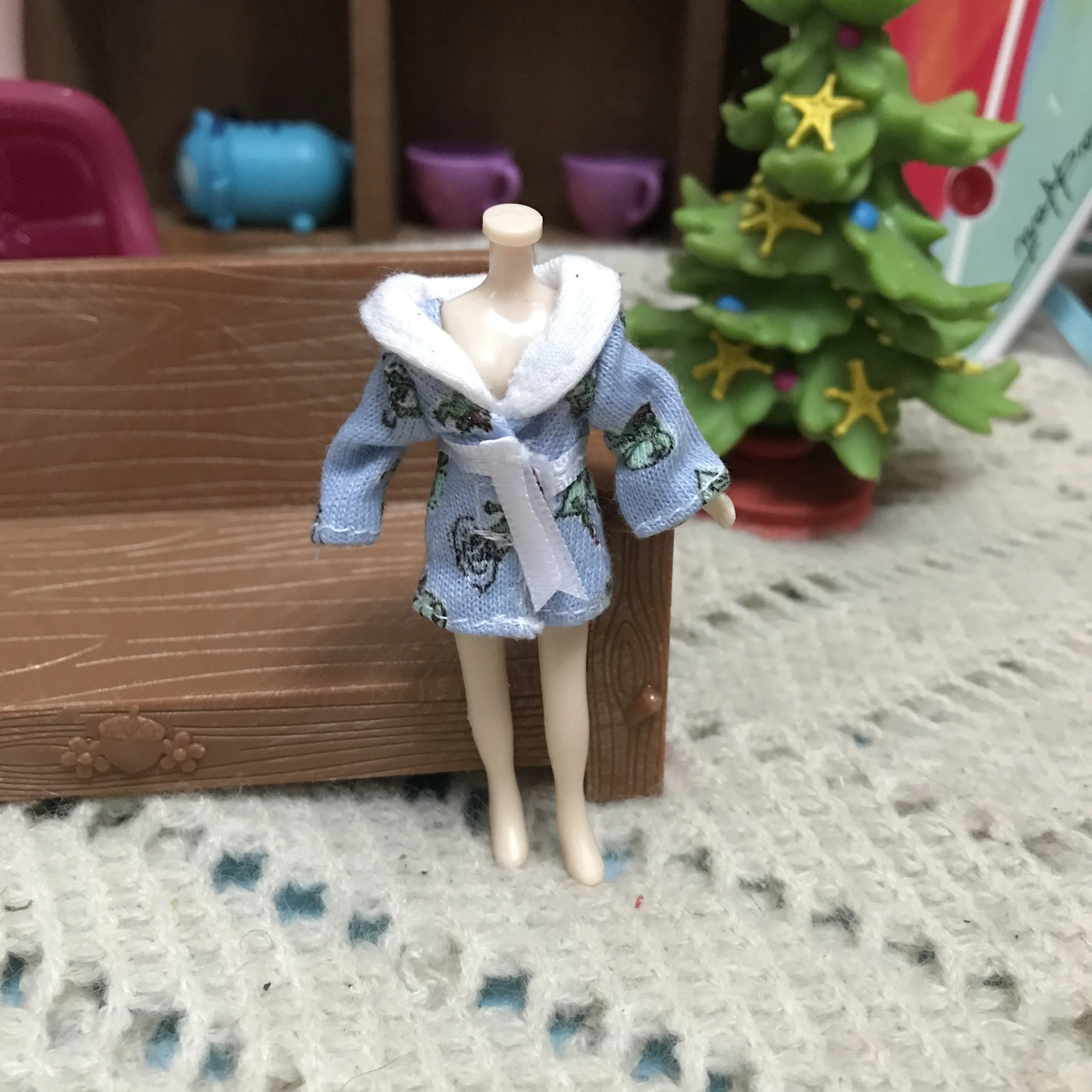 

12 points baby clothes mini version small doll clothes Mini Blythe pulip doll clothes casual clothes gift for children