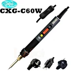 Цифровой электрический паяльник CXG C60W, ЖК-дисплей, регулируемая температура, NCT, Цифровая Электрическая паяльная станция с европейской вилкой и Swtich