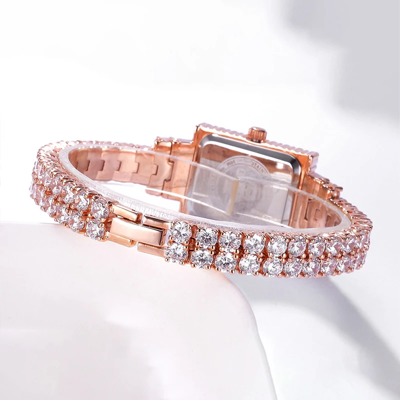 Quartz Women Wristwatch Luxury Rose Gold Platinum Color Waterproof Zircon Bracelet Ladies Watch Wife Mother Birthday Gift 3584 enlarge