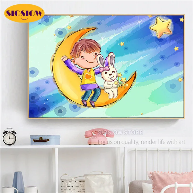 5D алмазная живопись сделай сам мультяшный мальчик дети полное сверление 3D