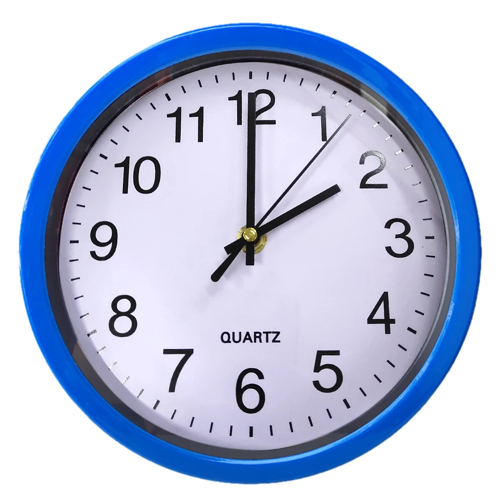 Круглые пластиковые кварцевые бесшумные настенные часы 8 дюймов современные