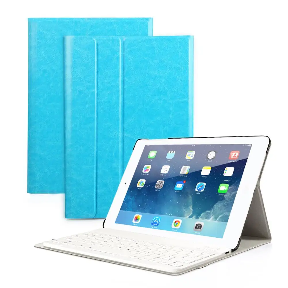 KB1205 Для iPad 2/3/4 9,7 Клавиатура Чехол Smart Стенд Крышка магнитно-Съемный Беспроводной Bluetooth клавиатура в DE/FR/ES/IT Язык - Цвет: KB1205
