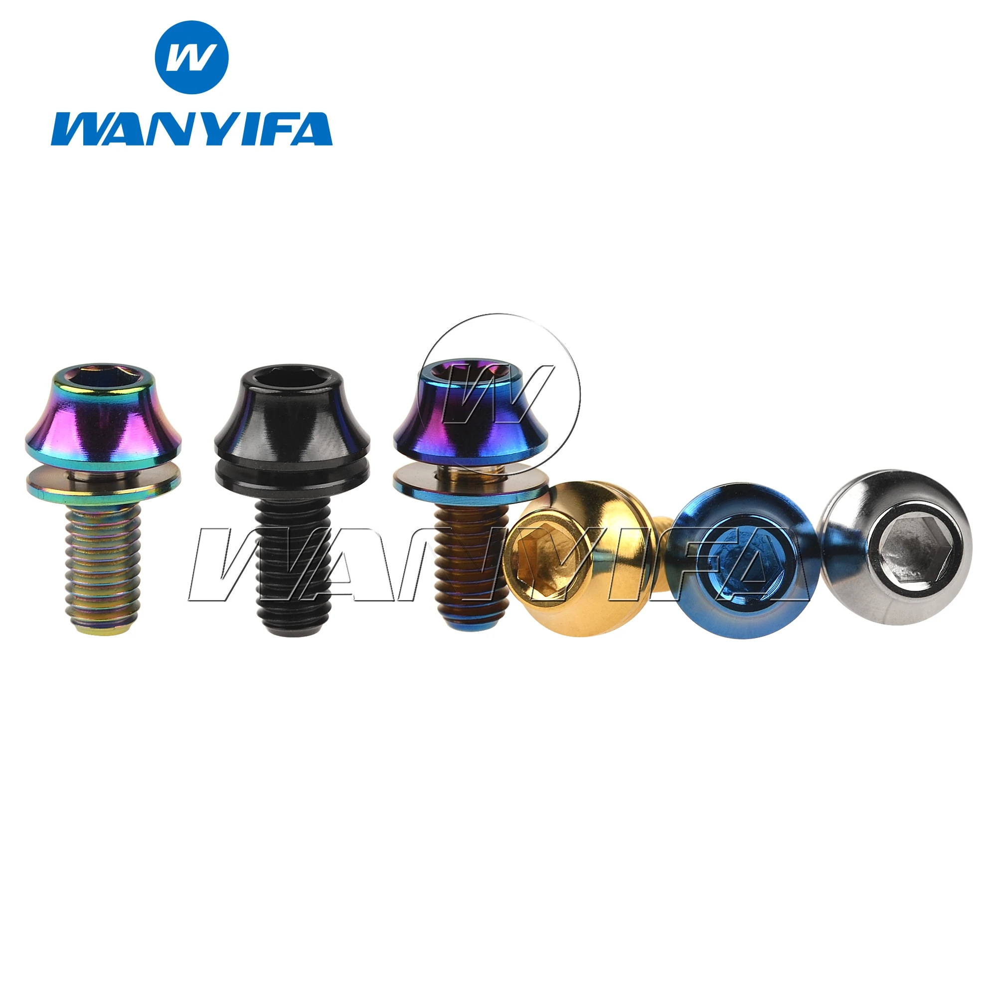 Титановый болт Wanyifa Ti M5x12 мм с шайбами велосипедные шестигранные болты для