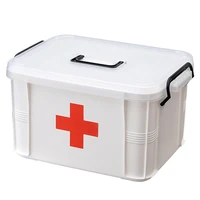 first aid kit portable emergency box plastic medicine storage box travel medicine box for home