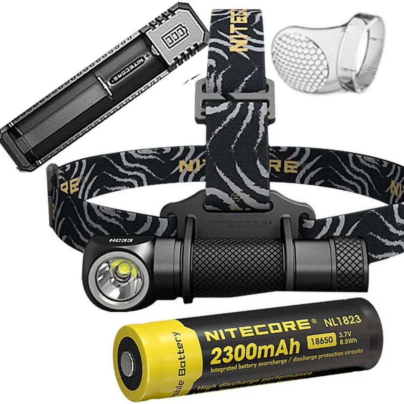 Комплект фар NITECORE HC33 CREE XHP35 HD MAX. Налобный фонарь 1800 люмен 8 рабочих режимов