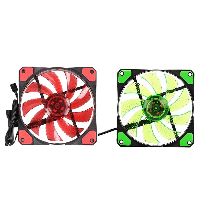 2 шт. 120 мм ПК компьютер 16 дБ Ультра тихий 33 светодиода чехол вентилятор Радиатор
