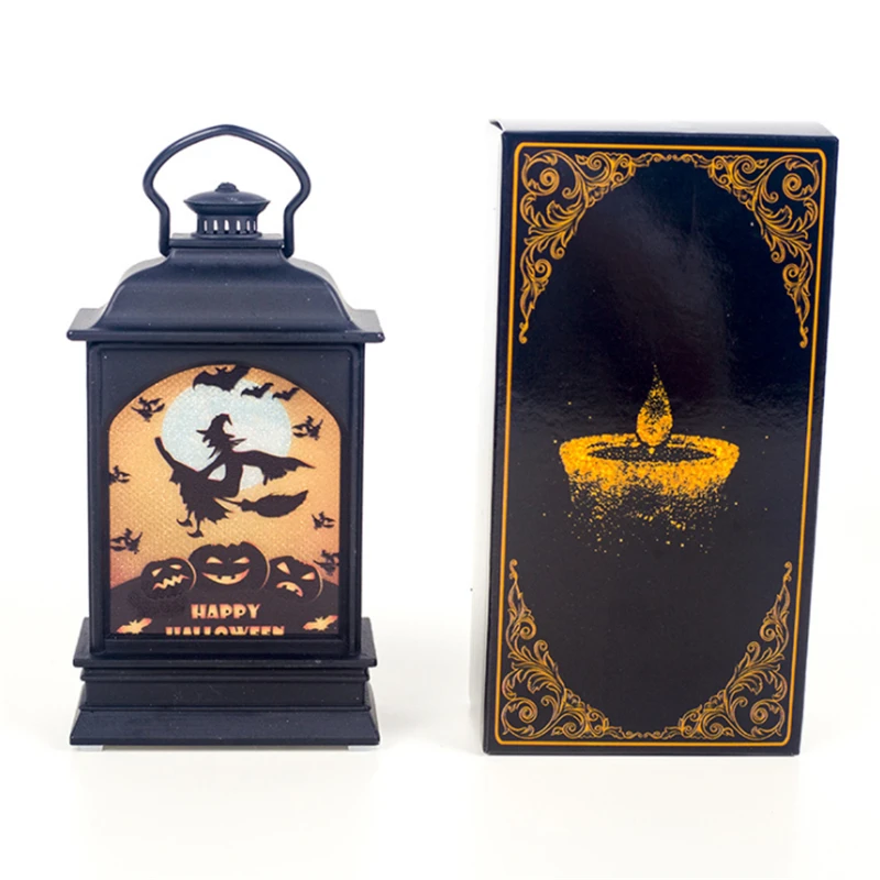 Хэллоуин украшение светодиодный ночник подвесное жуткая Тыква расписной фонарь