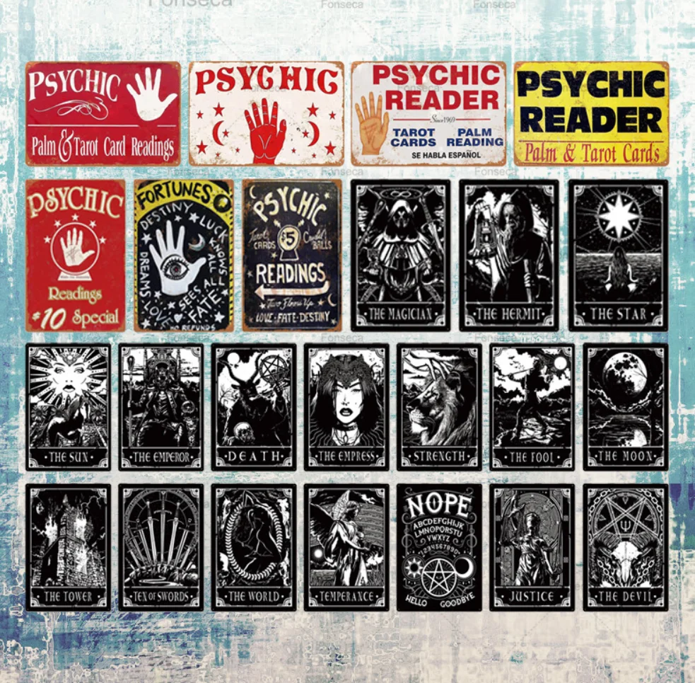 Металлический постер Tarot металлический винтажный сенсорный знак жестяной