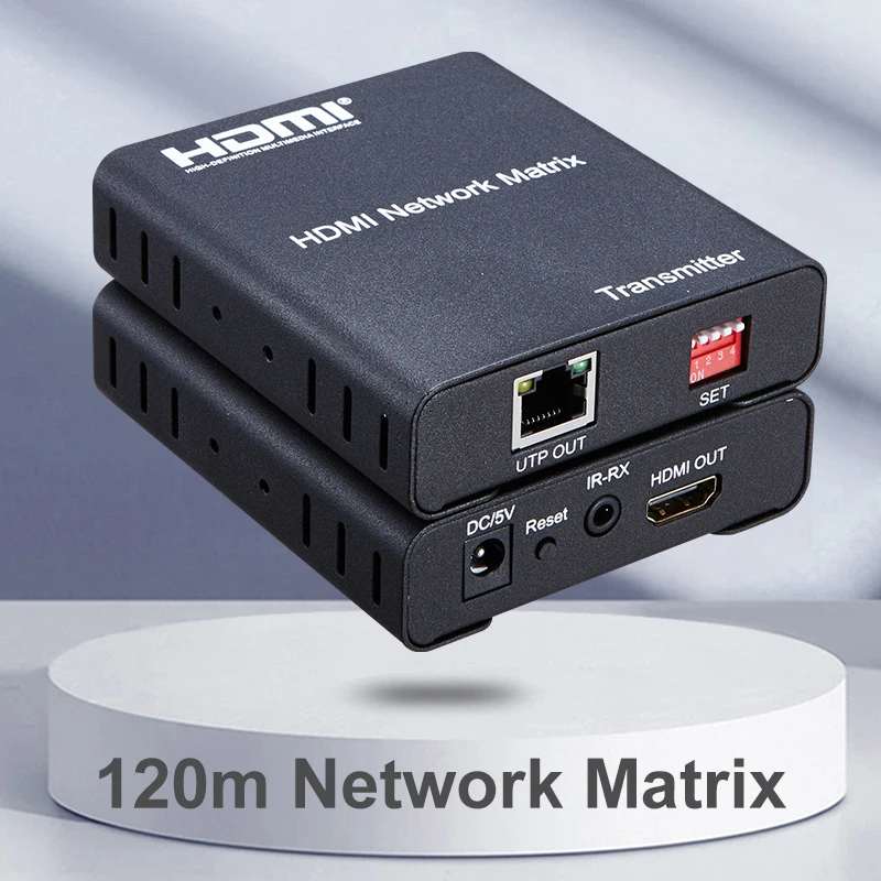 120m hdmi network matrix transmitter and receiver support one to one one to many multi to one switch splitter hdmi extender free global shipping