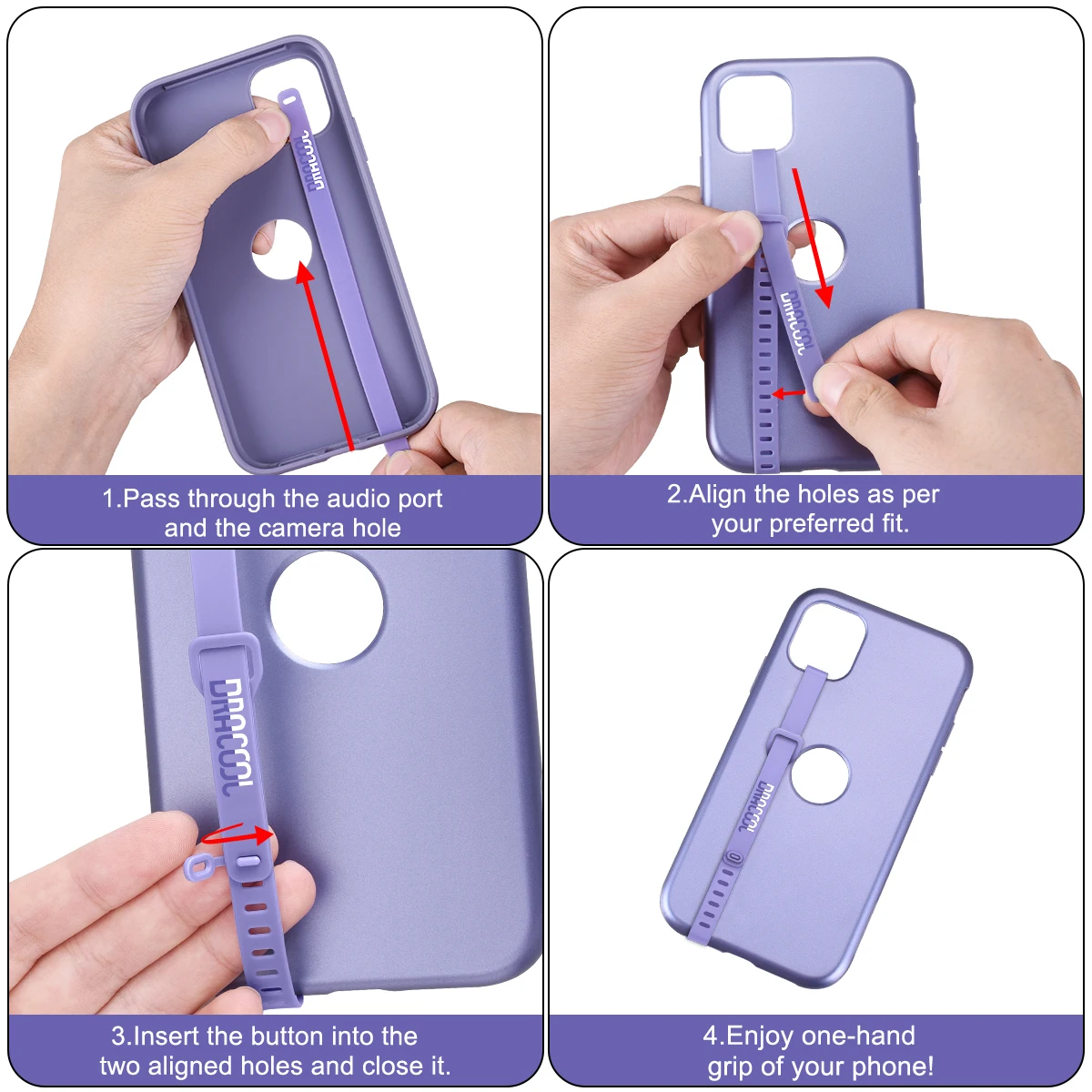 2pcs Soft TPU clear Wristband Hand Band silicone Grip Phone Hand Finger Ring Holder Strap Ropes Band For iphone Samsung  Bracket
