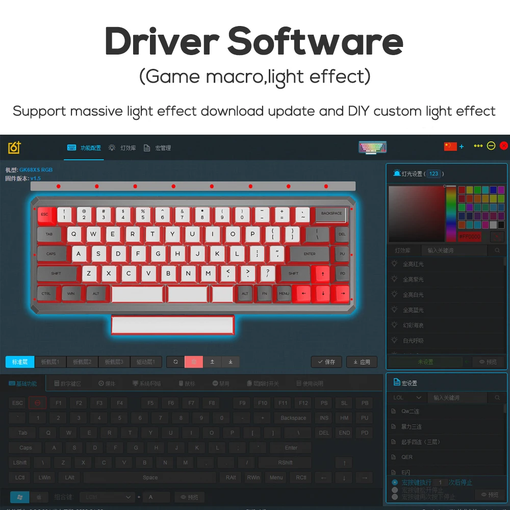 SK68S Mechanical Keyboard Wireless Bluetooth Gateron Optical Switch RGB Backlit Gaming Waterproof Macro Programe Gamer GK61 | Компьютеры и