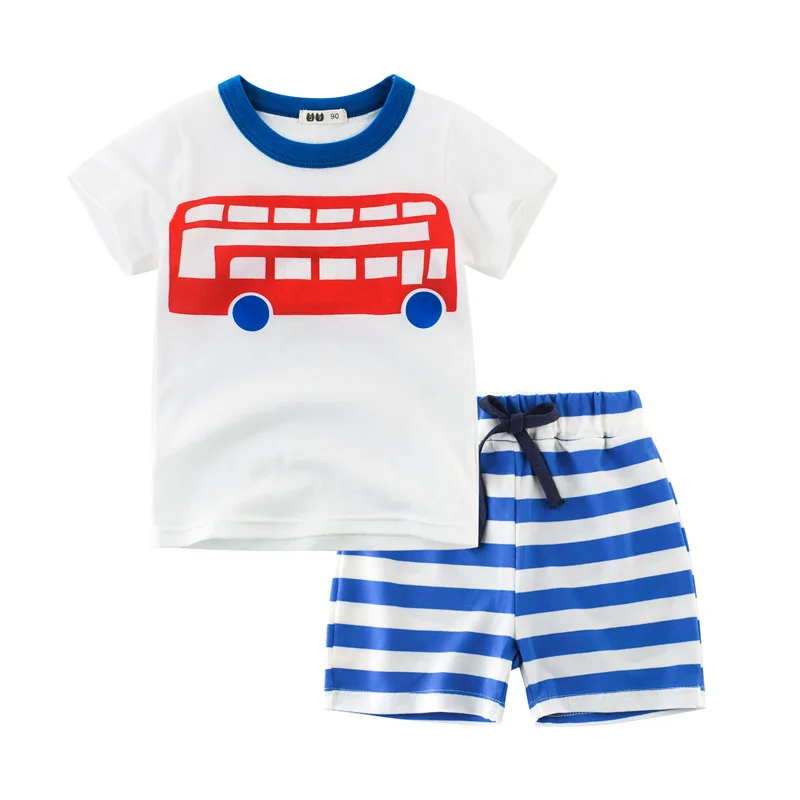 

Распродажа Infantis летняя одежда из хлопка для малышей; Комплект повседневной одежды; Футболка с коротким рукавом для мальчика штаны, 2 предмет...