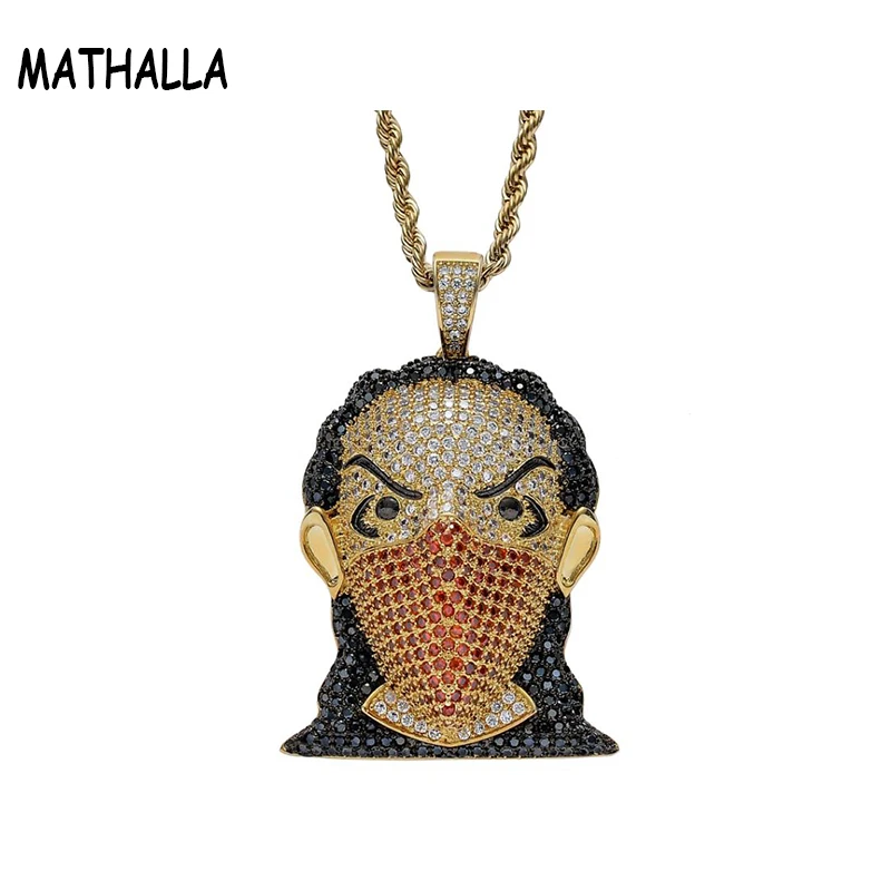 Креативное ожерелье MATHALLA с подвеской в виде маскированной девушки