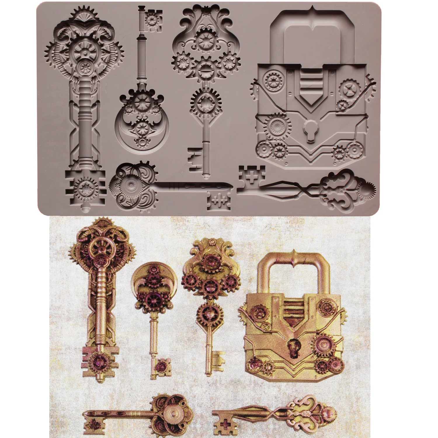 

New Baking Tools Mechanical Modeling Key Lock Chocolate Mold Fondant Chocolate Cake Silicone Mold Cake Decorating Tools