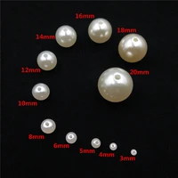 wholesale ivory white 3 4 5 6 8 10 12 14 16 18 20mm round imitation abs pearl beads for handmade diy jewelry making accessories