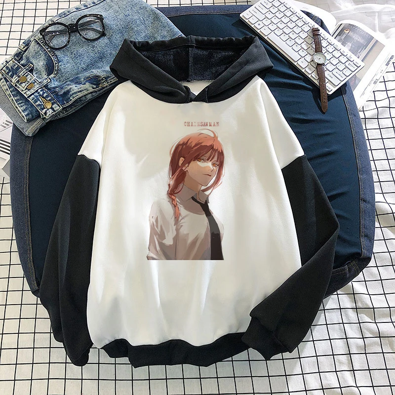 

Streetwear Harajuku Loose Anime Chainsaw Man Graphic Hoodies Women Casual Pullover Hoodie Cartoon Printed Sweatshirts Female
