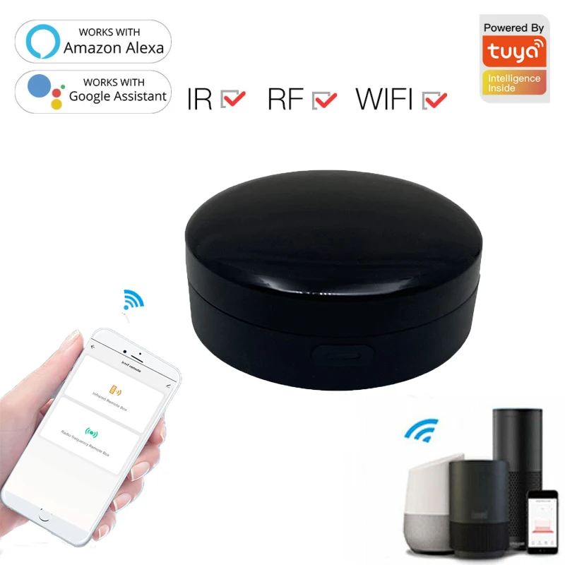 Умный пульт дистанционного управления Tuya/Smart Life Wi Fi + RF ИК устройство для