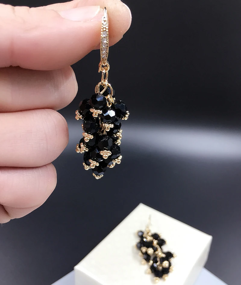 Женские Висячие серьги Ajojewel синие белые черные зеленые висячие с кристаллами