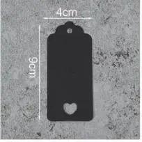 Белые, коричневые и черные полые бирки в форме сердца из крафт-бумаги, фотоэтикетка для багажа, свадебного заказа, бирка 9*4 см, 1000 шт. от AliExpress RU&CIS NEW