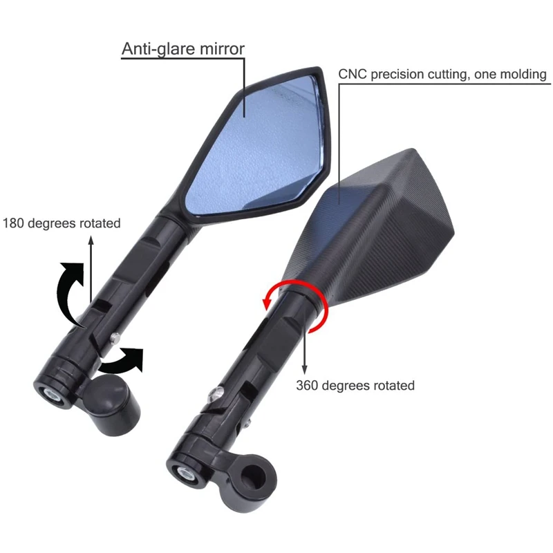 Мотоциклетное зеркало заднего вида Мотоциклетные аксессуары для Kawasaki Suzuki Honda