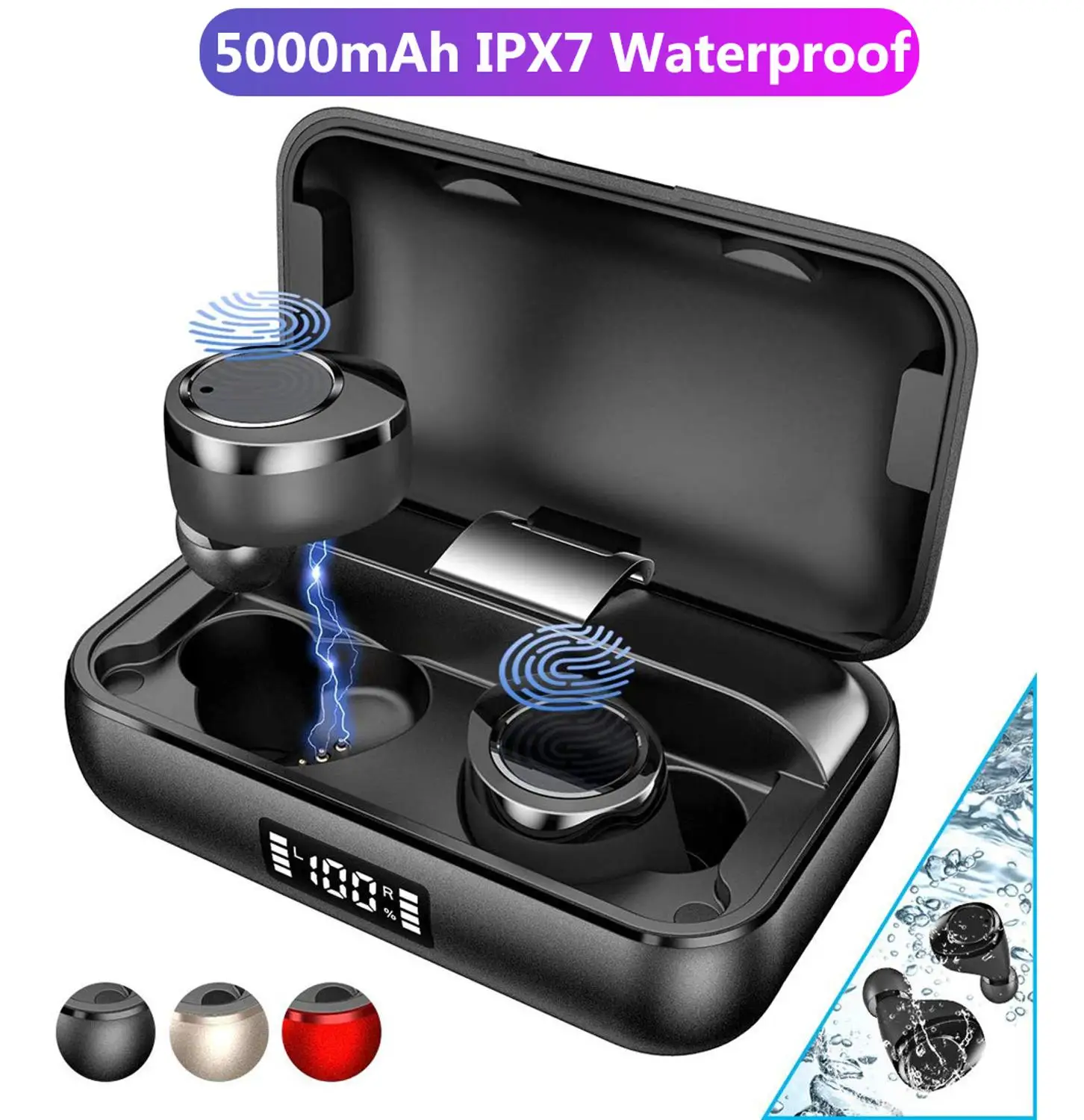 Tkey TWS X13 Беспроводные Bluetooth 5 0 наушники с сенсорным управлением настоящие