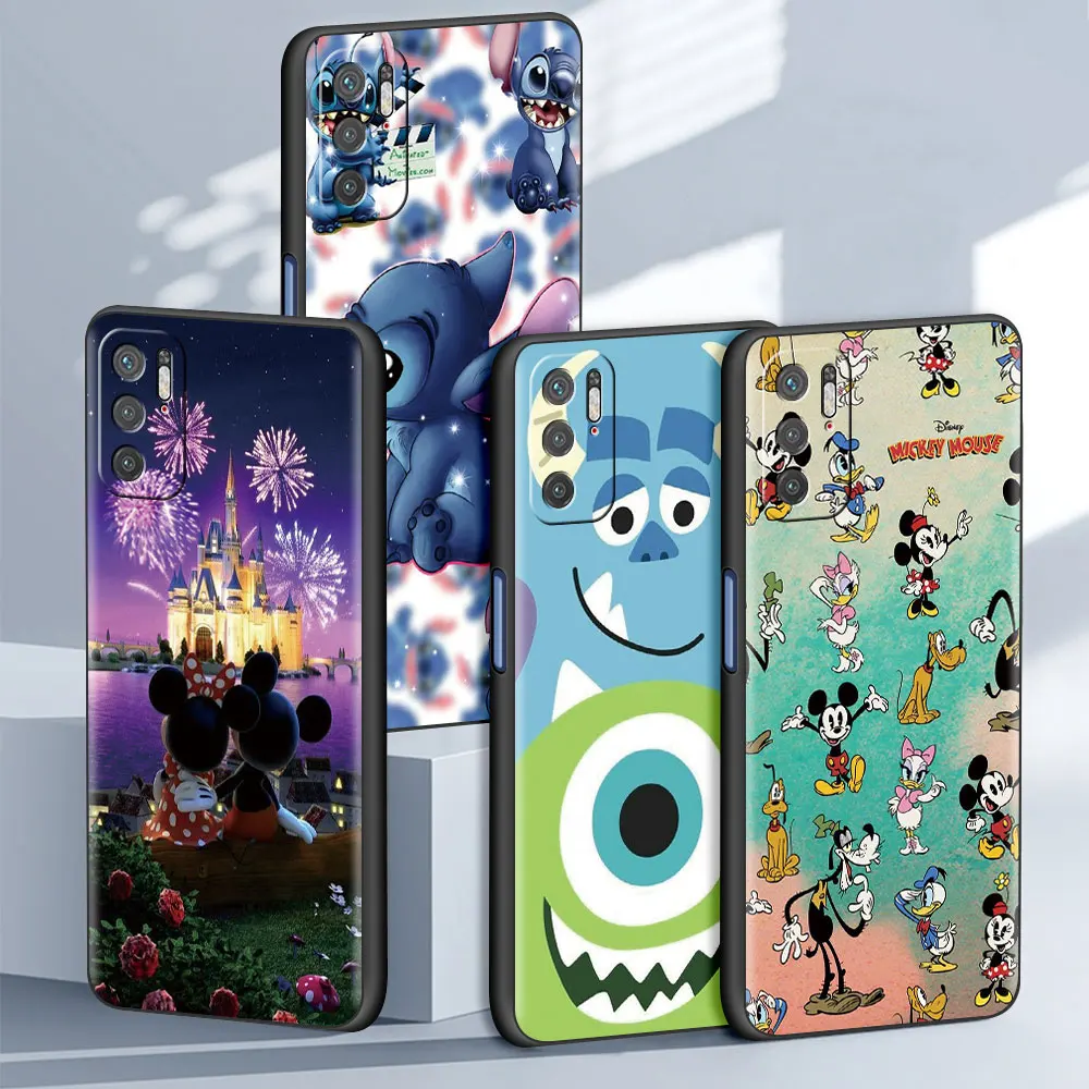 

Чехол с мультипликационным мультяшным героем Диснея для Xiaomi Redmi Note 9S 9 8 10 Pro K40 9C 9A, Роскошный чехол, черный мягкий чехол, оболочка, корпус