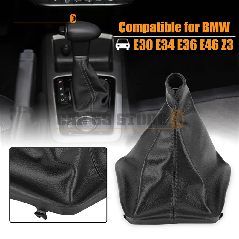

Car Gear Stick Shift Knob Gaiter Boot Cover Left Hand Driver High Quality Artificial Leather For BMW E30 E34 E36 E46 Z3