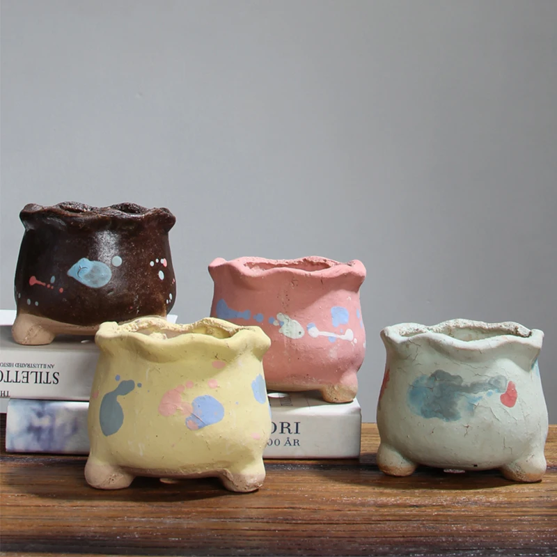 Винтажная глазурованная ручной работы с распылителем керамическая