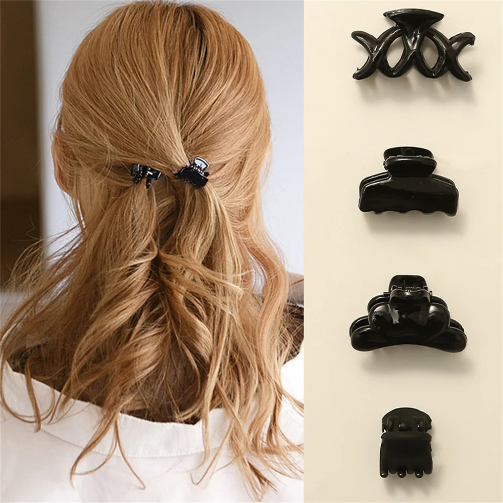 

12pcs Small Hair Clip Simple Female Plastic Grasping Clip Hair Grasping Korean Elegant Temperament Bangs Clip Accessories 2021