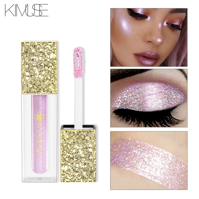 AIKIMUSE Diamond Glitter Eyeshadow Cream Long Lasting Waterproof White Silver Purple With Shiny Flakes Liquid 11146 |