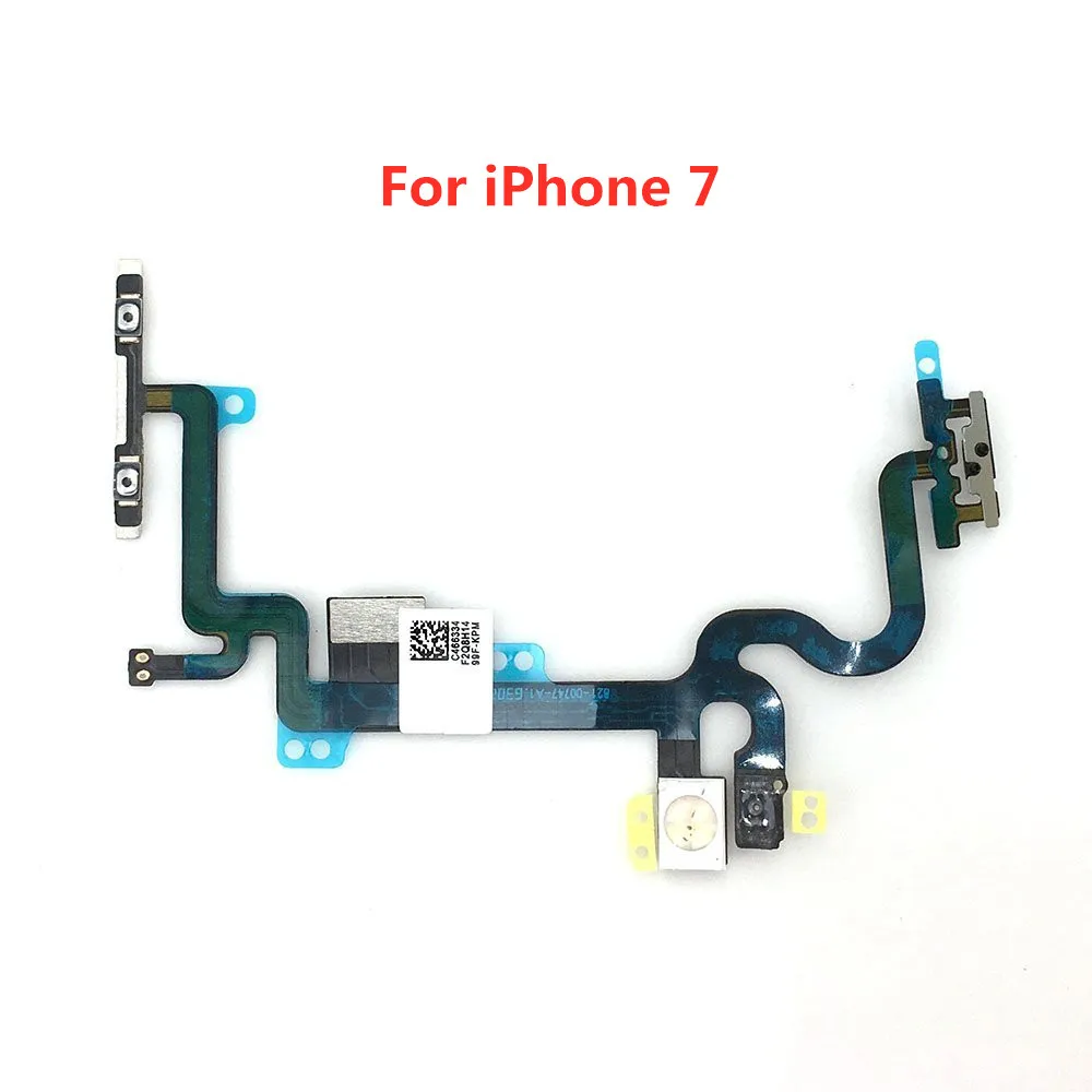 5 шт./лот гибкий кабель питания с металлом для iPhone 5S SE 6 6S 7 8 Plus X XS MAS XR кнопка