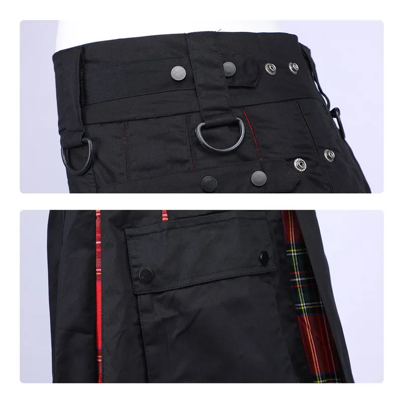 SHUJIN шотландская Мужская Kilt традиционная юбка Мужчины Весна Осень клетчатая юбка пояс плиссированная Готическая панк Классическая Ретро Шотландка
