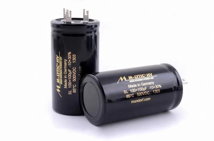 

C-015 Original German Munich Mundorf Mcap 100uf + 100uf 500V tube filter electrolytic capacitor