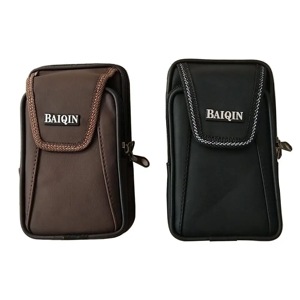 Мужская сумка с поясом на бедра и талию искусственная кожа ремень петля молния