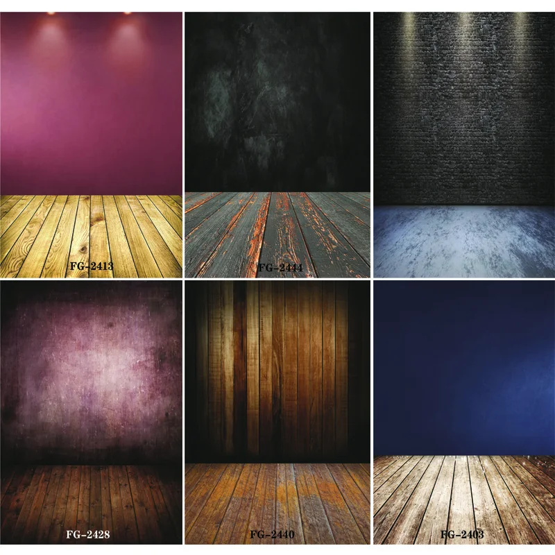 

Vinyl Custom Photography Backdrops Prop Wall and floor & Wooden Theme Photography Background P20228-112